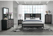 Lisbon Grey/Black Bookcase Bed Group