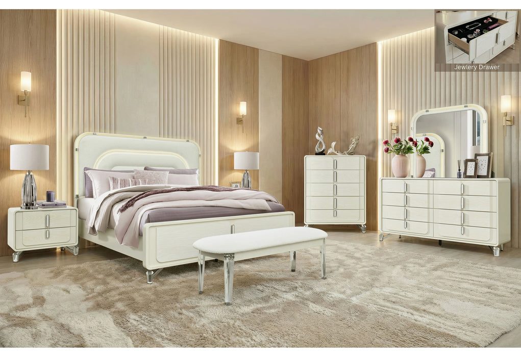 Lyra Beige Bed Group