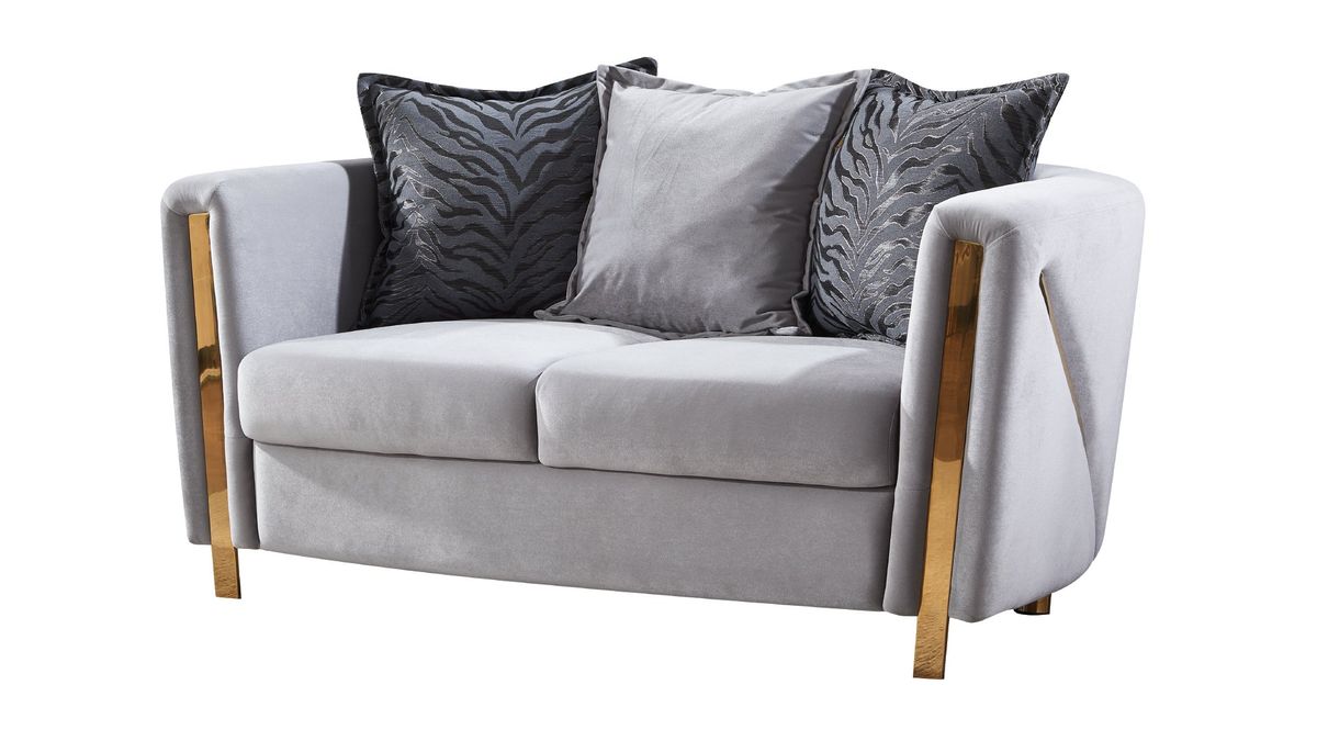 Galaxy Home Chanelle Loveseat in Gray image