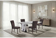 D8212 Dining Table with 4 D8212 Dining Chairs Brown