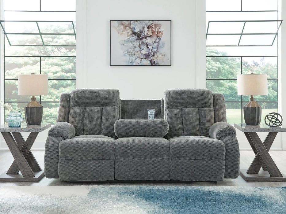Greely Bend Power Reclining Sofa with Drop Down Table