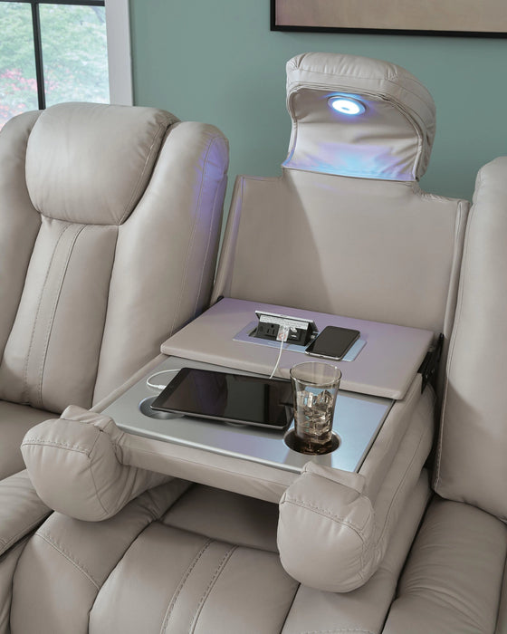 Next Move Reclining Sofa with Drop Down Table