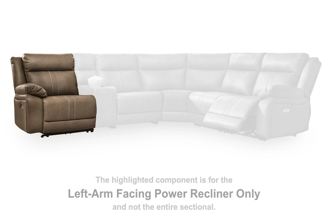 Max-Media Power Reclining Sectional with Audio Consoles