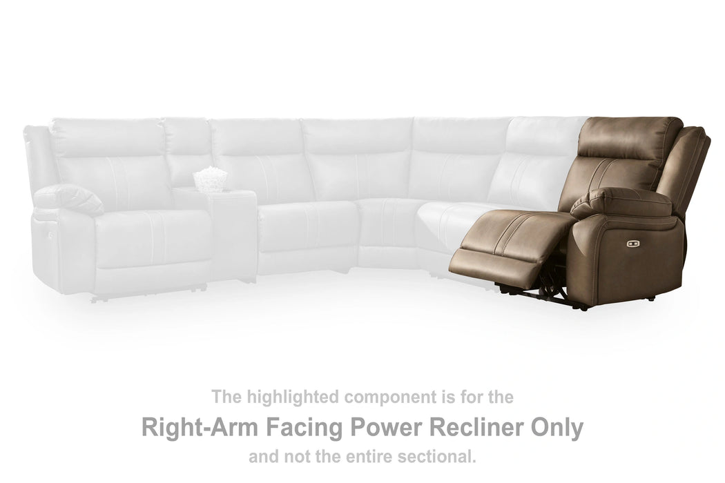 Max-Media Power Reclining Sectional Loveseat