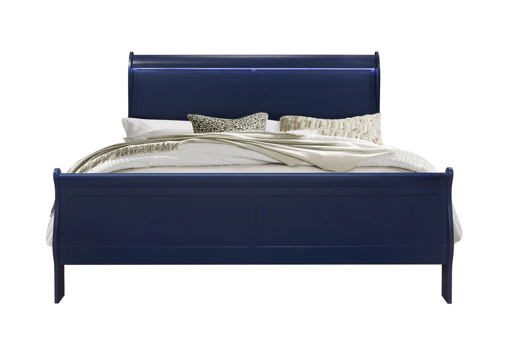 Charlie Bed with LED, Dresser, Mirror, Nightstand