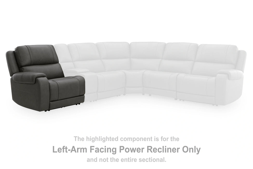 5Z-Harrenhurst Power Reclining Sectional Loveseat with Console