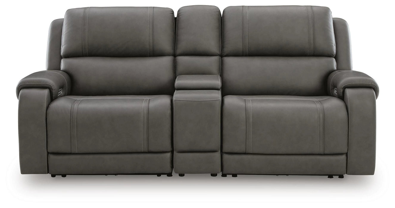 5Z-Harrenhurst Power Reclining Sectional Loveseat with Console