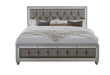 Riley Silver Bed, Dresser, Mirror, Nightstand