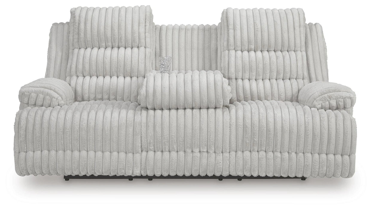 Technique Power Reclining Sofa with Drop Down Table