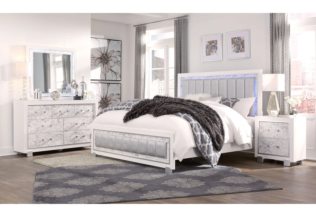 Santorini White Bed