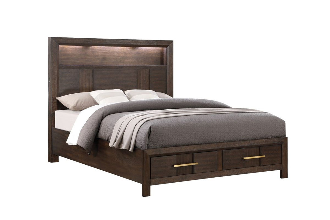 Galaxy Home Kenzo Full Bed in Brown image