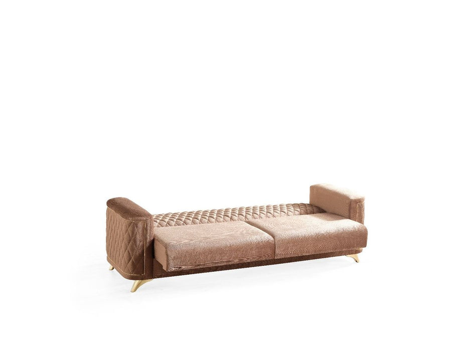Galaxy Home Luna Sleeper Sofa in Copper