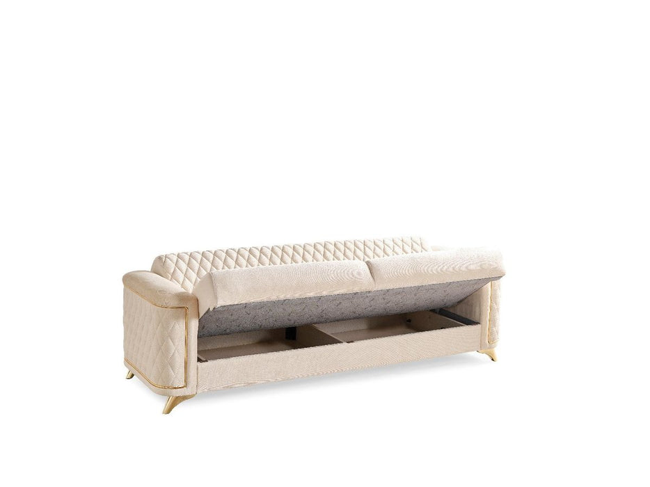 Galaxy Home Luna Sleeper Sofa in Ivory