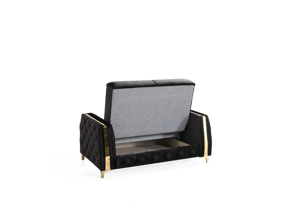 Galaxy Home Lust Loveseat in Black