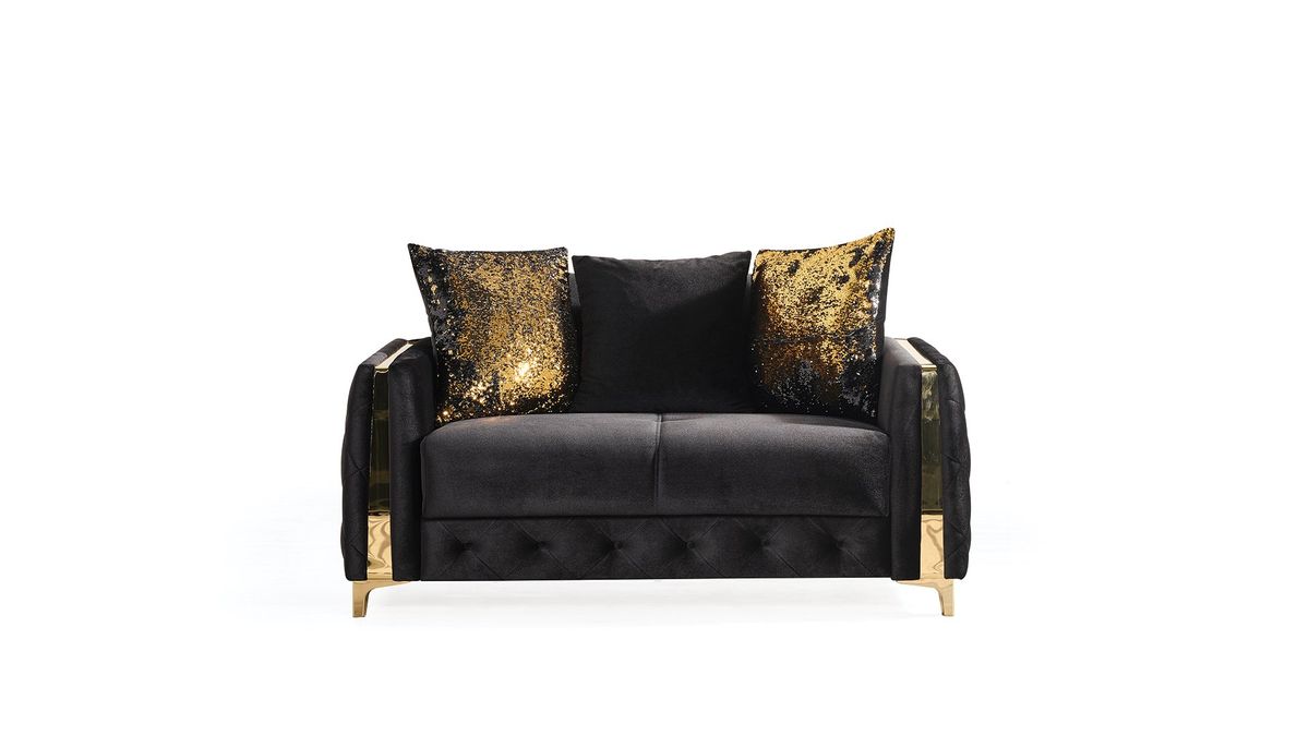 Galaxy Home Lust Loveseat in Black image