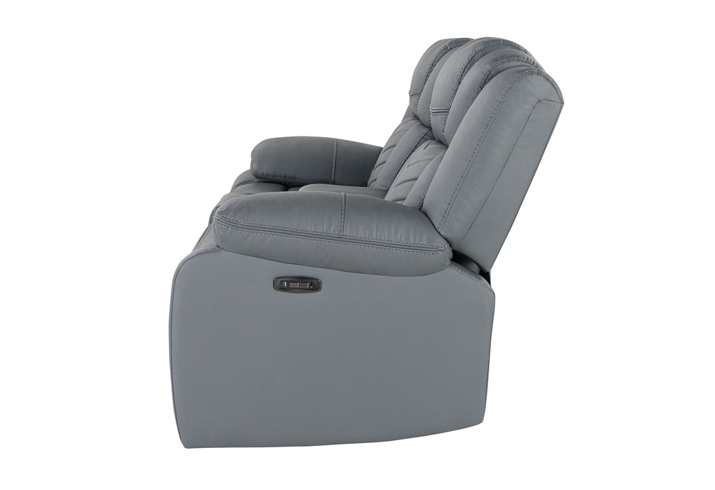 U7069 GREY 10 PWR CON REC LOVESEAT WITH LED AND IMMERSIVE SOUND - Smart Rent To Own (PA) - Multi Location
