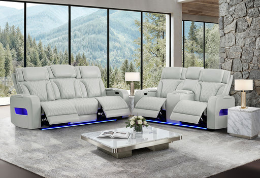 U8611 BLANCHE SILVER P2 PWR REC SOFA/PWR CONSOLE REC LOVESEAT - Smart Rent To Own (PA) - Multi Location