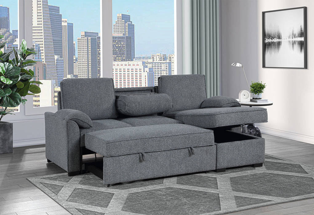 U0808 DARK GREY REVERSIBLE SOFA BED - Smart Rent To Own (PA) - Multi Location