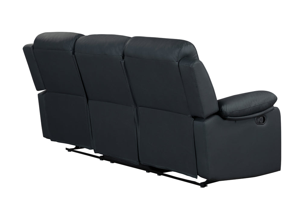 U6026 BLACK PU 72A RECLINING SOFA WITH LED - Smart Rent To Own (PA) - Multi Location