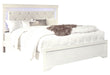 POMPEI METALLIC WHITE QUEEN BED WITH LED - Smart Rent To Own (PA) - Multi Location