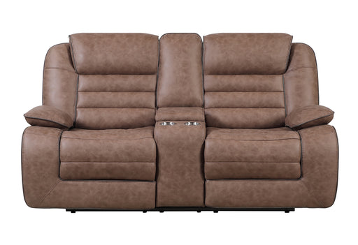 U2250 BROWN CONSOLE RECLINING LOVESEAT - Smart Rent To Own (PA) - Multi Location