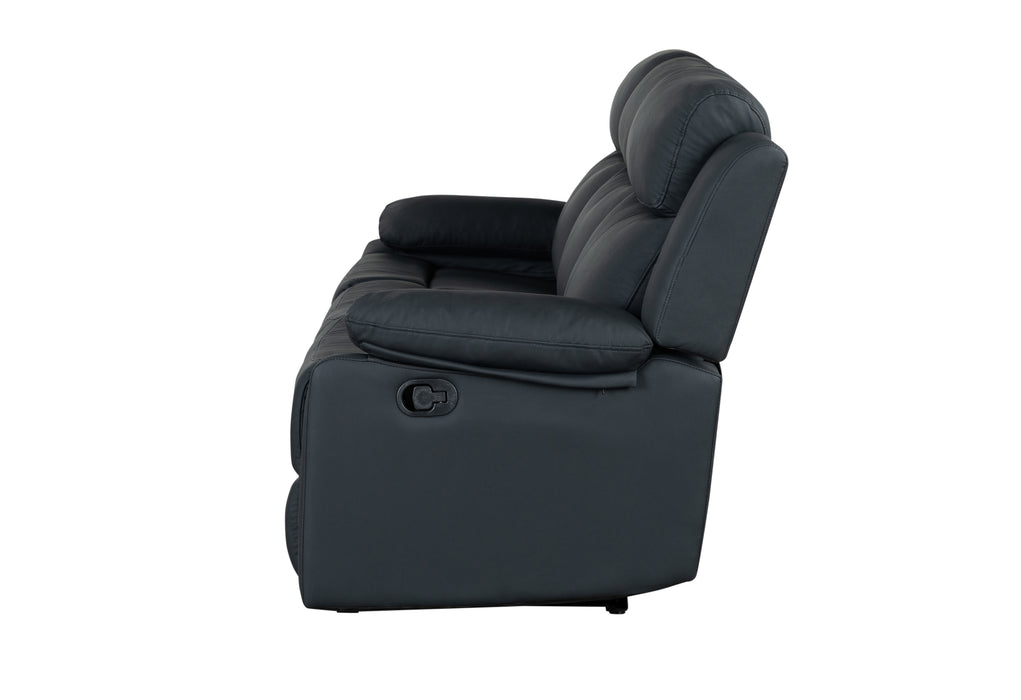 U6026 BLACK PU 72A RECLINING SOFA WITH LED - Smart Rent To Own (PA) - Multi Location