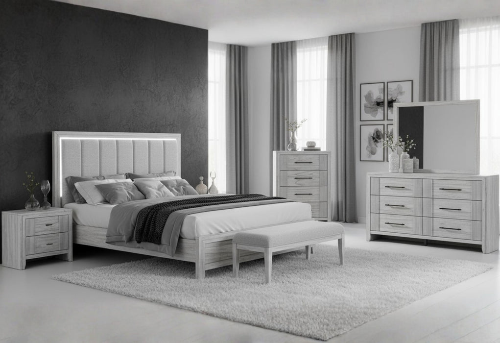 ELSIE GREY KING BED GROUP