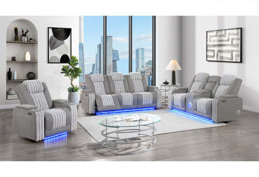 U8000 GREY PWR REC SOFA/PWR CON REC LOVESEAT/PWR RECLINER W/PHR - Smart Rent To Own (PA) - Multi Location