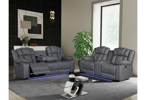 U7068/U7069 GREY 10 PWR REC SOFA/PWR CRLS W/LED & IMMERSE SPEAKERS - Smart Rent To Own (PA) - Multi Location
