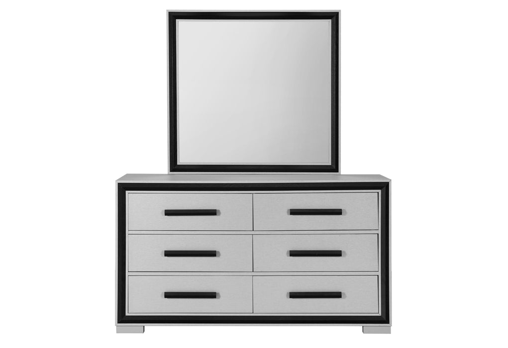 AMELIA GREY/BLACK FULL BED, DRESSER, MIRROR AND NIGHTSTAND - Smart Rent To Own (PA) - Multi Location