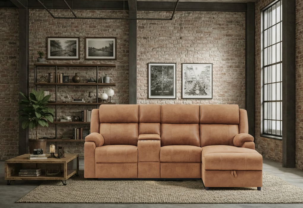 U6980 BROWN SECTIONAL - Smart Rent To Own (PA) - Multi Location