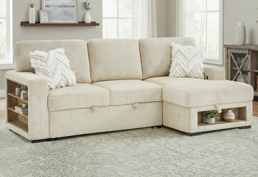U0222 IVORY PULL OUT SOFA BED WITH SPEAKER AND 2 PILLOWS - Smart Rent To Own (PA) - Multi Location