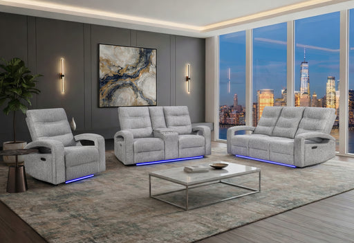 U6611 GREY 15 PWR REC SOFA/PWR CONSOLE REC LOVESEAT/POWER RECLINER - Smart Rent To Own (PA) - Multi Location