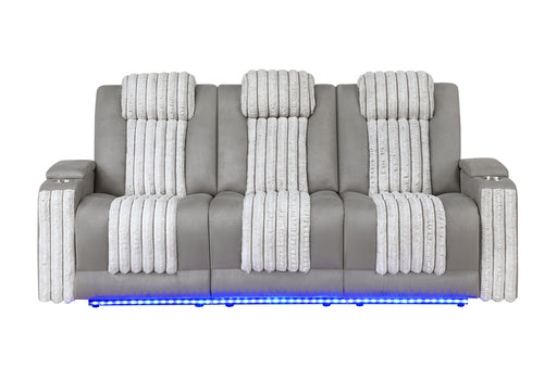 U8000 GREY PWR REC SOFA W/PHR, DDT, READING LIGHT & LED LIGHT - Smart Rent To Own (PA) - Multi Location