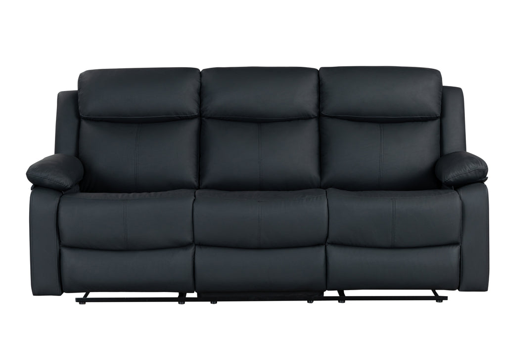 U6026 BLACK PU 72A RECLINING SOFA WITH LED - Smart Rent To Own (PA) - Multi Location