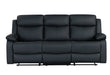 U6026 BLACK PU 72A RECLINING SOFA WITH LED - Smart Rent To Own (PA) - Multi Location
