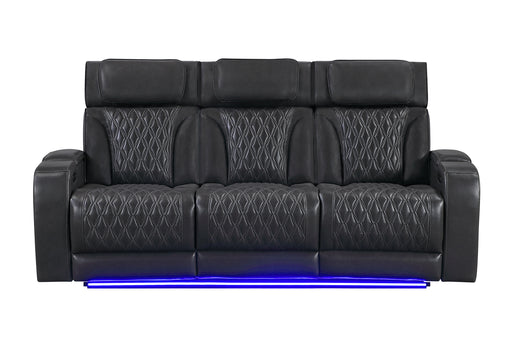 U8611 BLANCHE CHARCOAL POWER RECLINING SOFA WITH PHR AND LED - Smart Rent To Own (PA) - Multi Location