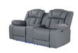 U7069 GREY 10 PWR CON REC LOVESEAT WITH LED AND IMMERSIVE SOUND - Smart Rent To Own (PA) - Multi Location