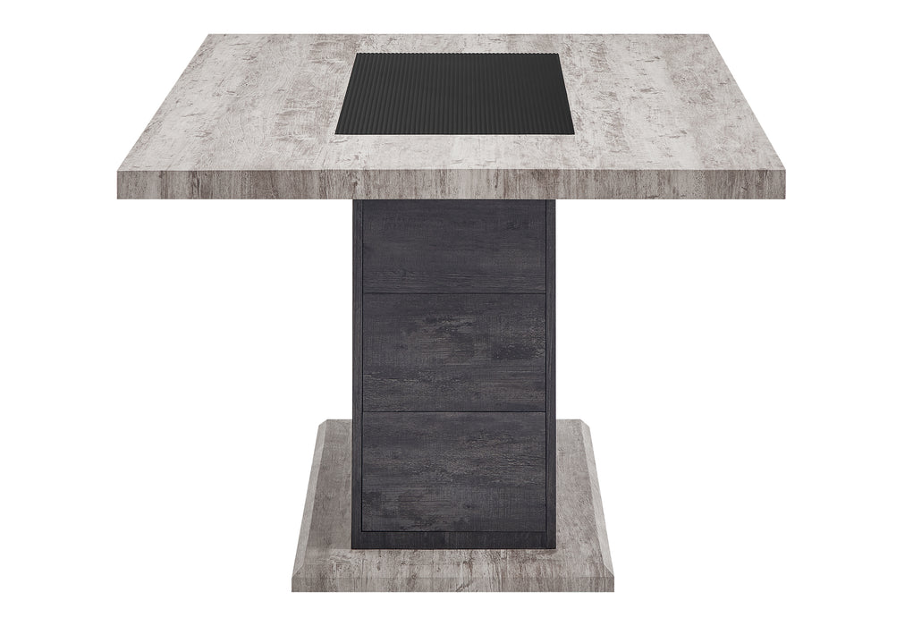 D8030 DINING TABLE WITH STORAGE DRAWERS AND STORAGE DOOR
