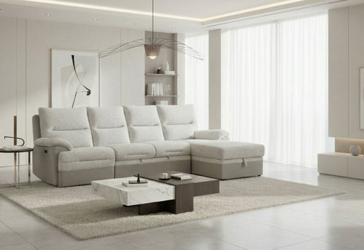 U3822 GREY/ICE SECTIONAL WITH PULLOUT BED AND USB - Smart Rent To Own (PA) - Multi Location