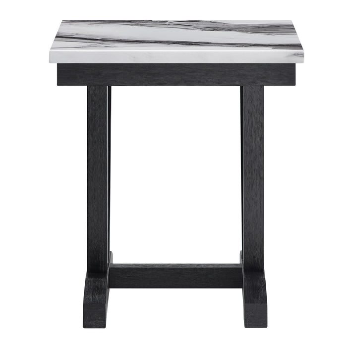 T1319 BLK/WHT END TABLE