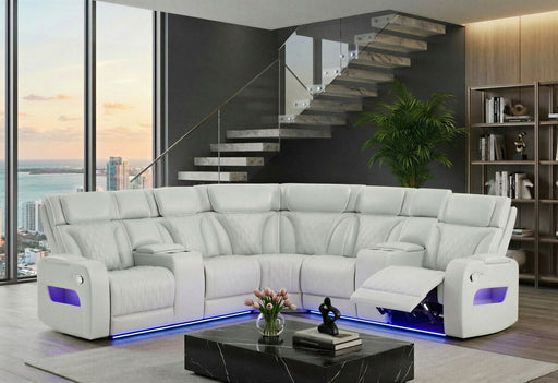 U8611 BLANCHE SILVER SECTIONAL WITH LED - Smart Rent To Own (PA) - Multi Location