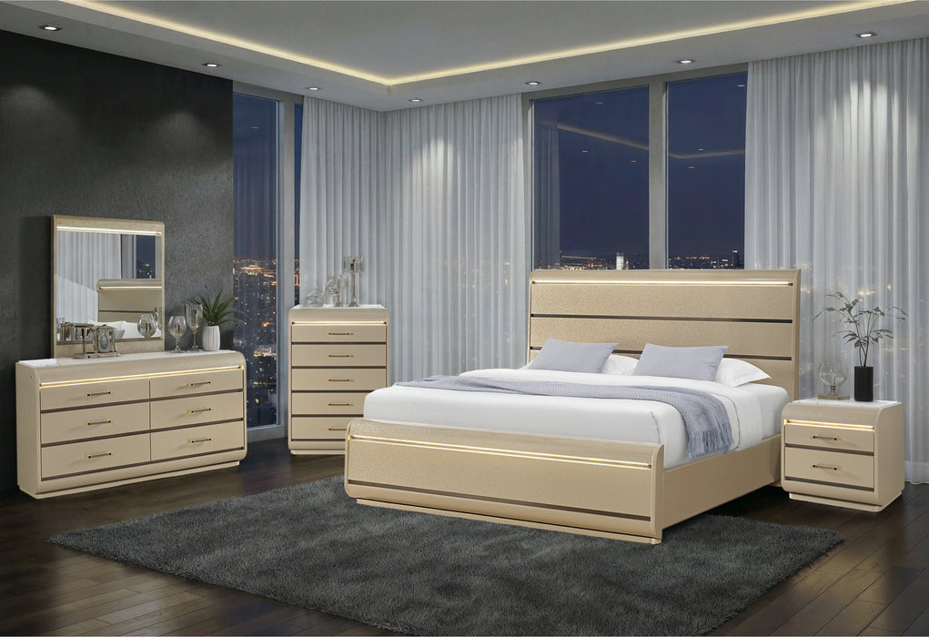GENESIS GOLD QUEEN BED GROUP