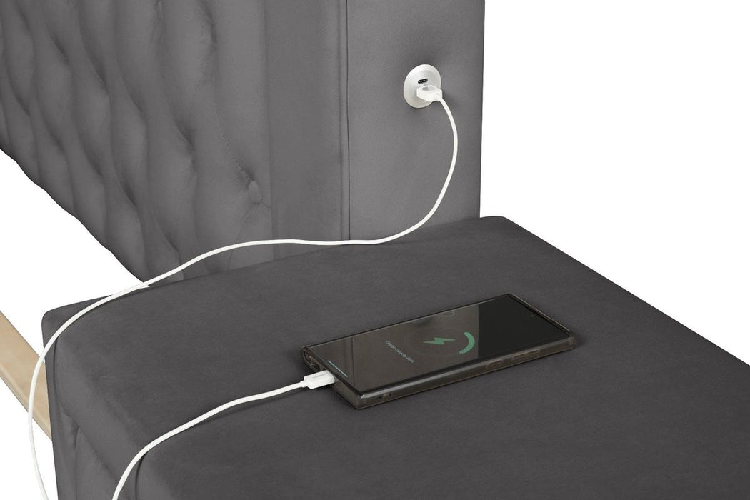 Galaxy Home Monica Full Bed in Gray image