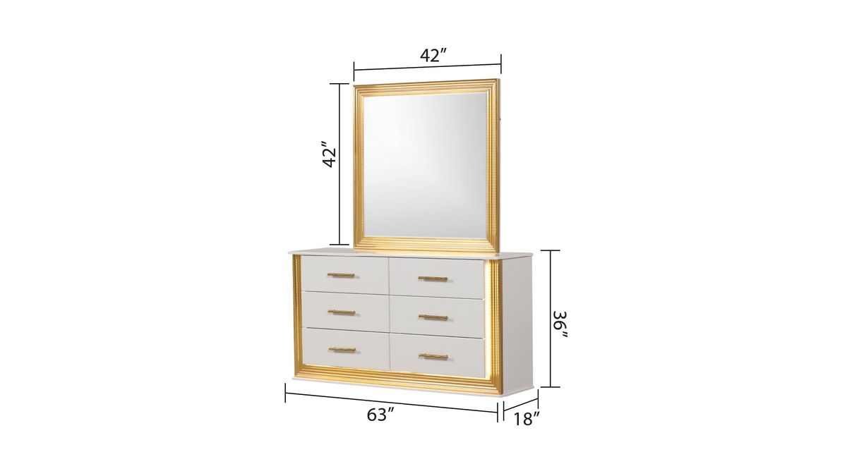 Galaxy Home Obsession Dresser in White
