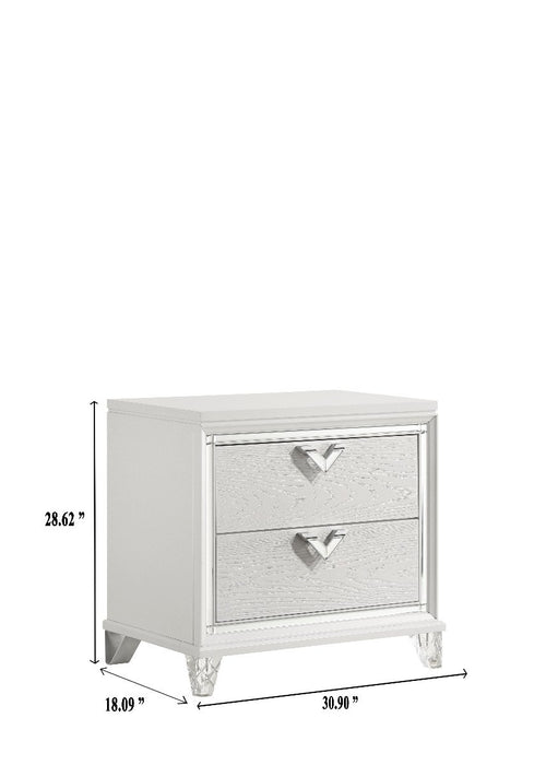 Galaxy Home Prism Nightstand White