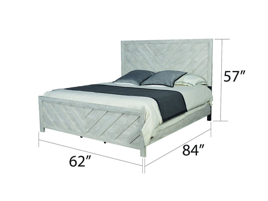 Galaxy Home Denver Queen Bed in Rustic Oak