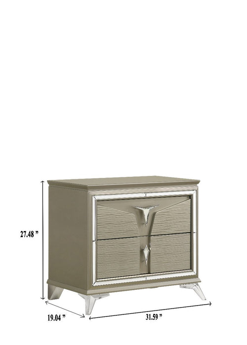Galaxy Home Samantha Nightstand Silver