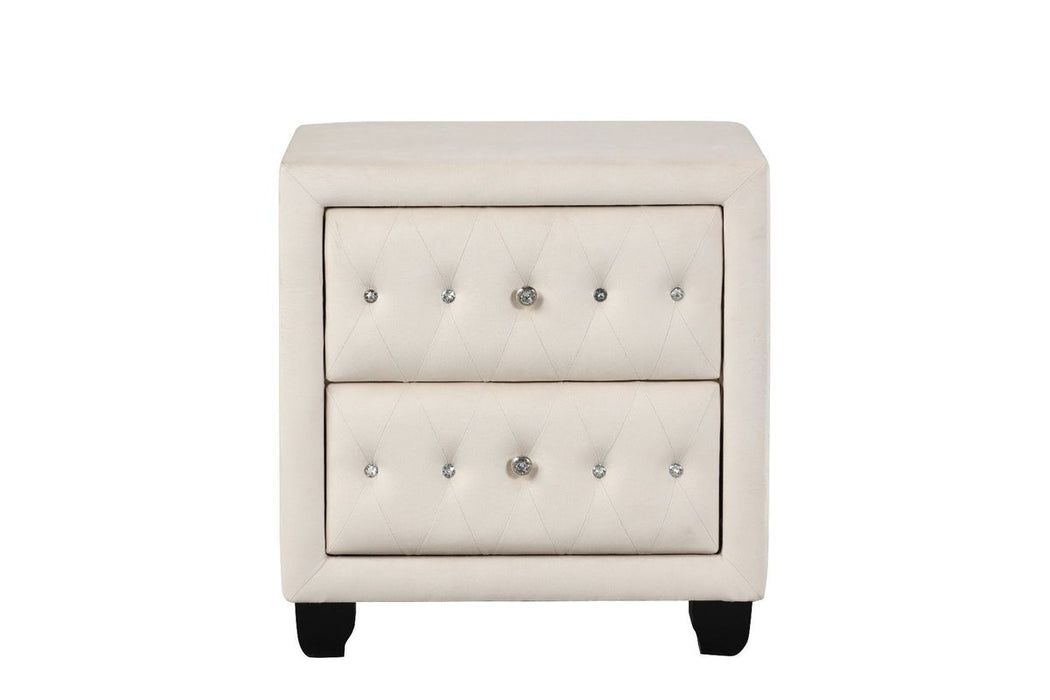 Galaxy Home Sophia Nightstand Cream