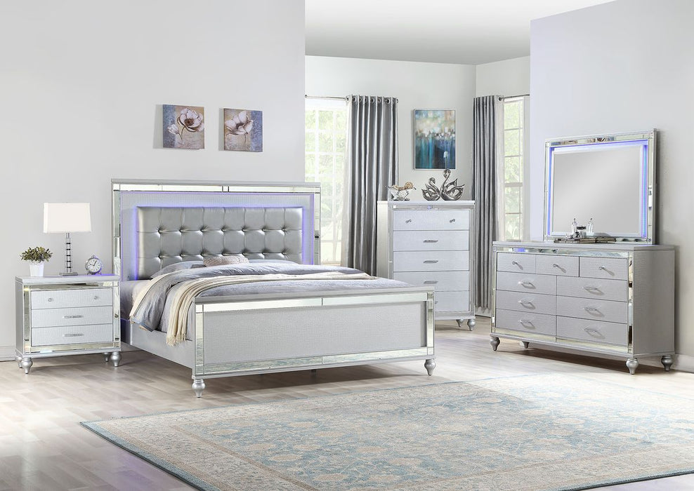 Galaxy Home Sterling King Bed in Silver